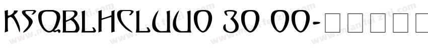 KSQBLHCLUU0 30 00字体转换
